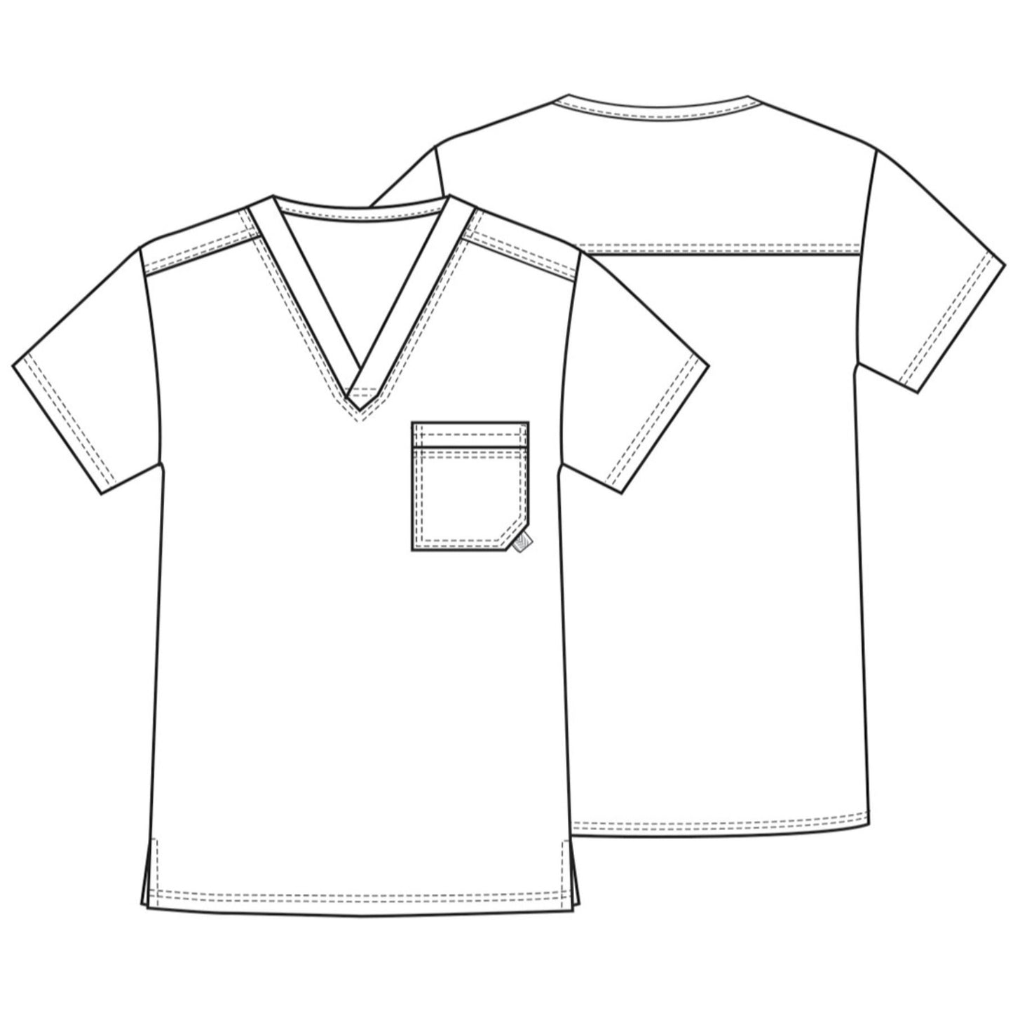 Cherokee Luxe 1929 Scrubs Top Men's V-Neck Royal L