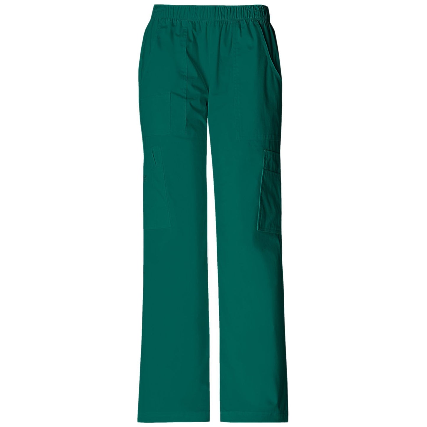 Cherokee Workwear Core Stretch 4005 Scrubs Pants Women's Mid Rise Pull-On Cargo Hunter Green