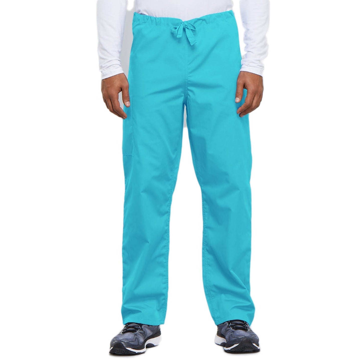 Cherokee Workwear 4100 Scrubs Pants Unisex Drawstring Cargo Turquoise