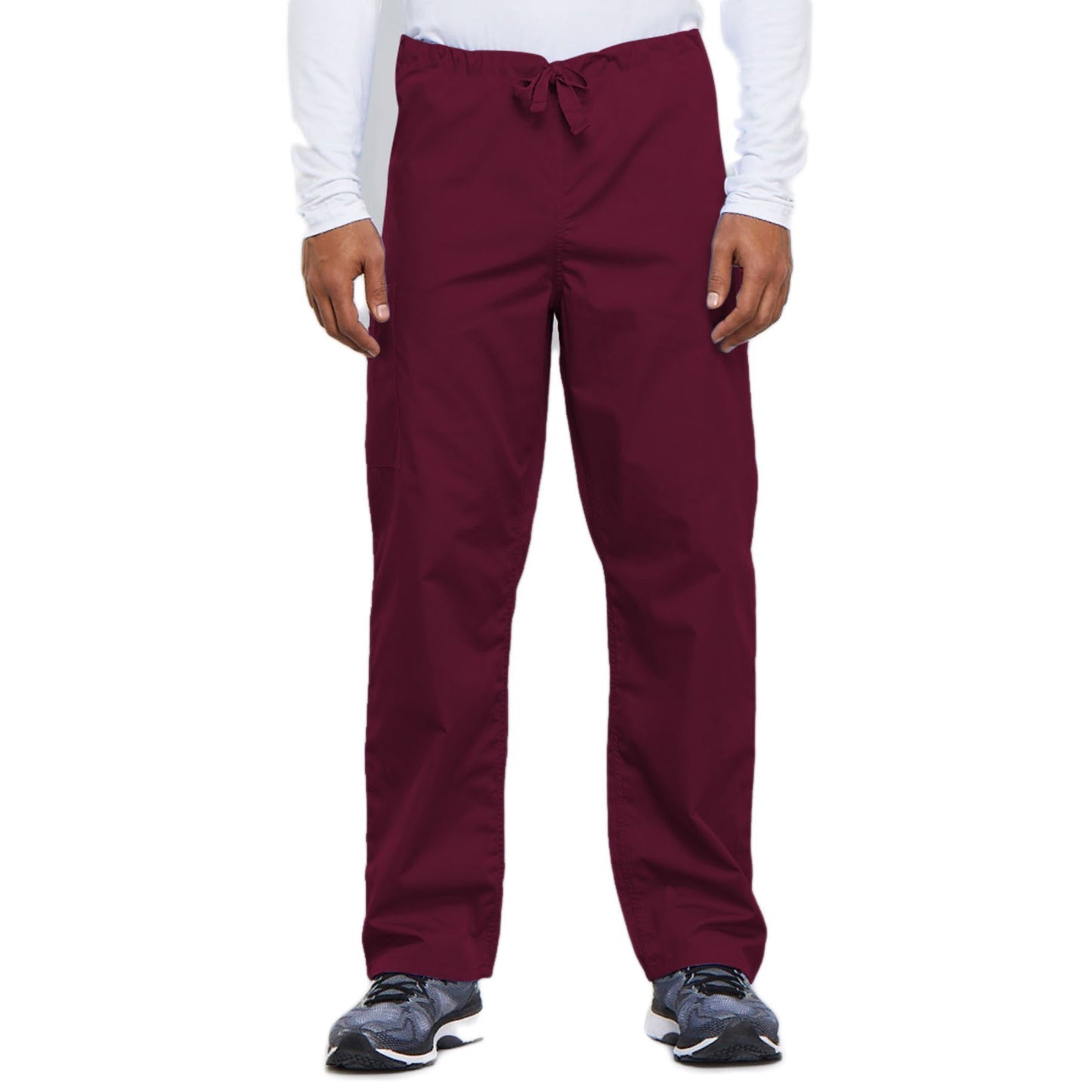 Cherokee Workwear 4100 Scrubs Pants Unisex Drawstring Cargo Wine