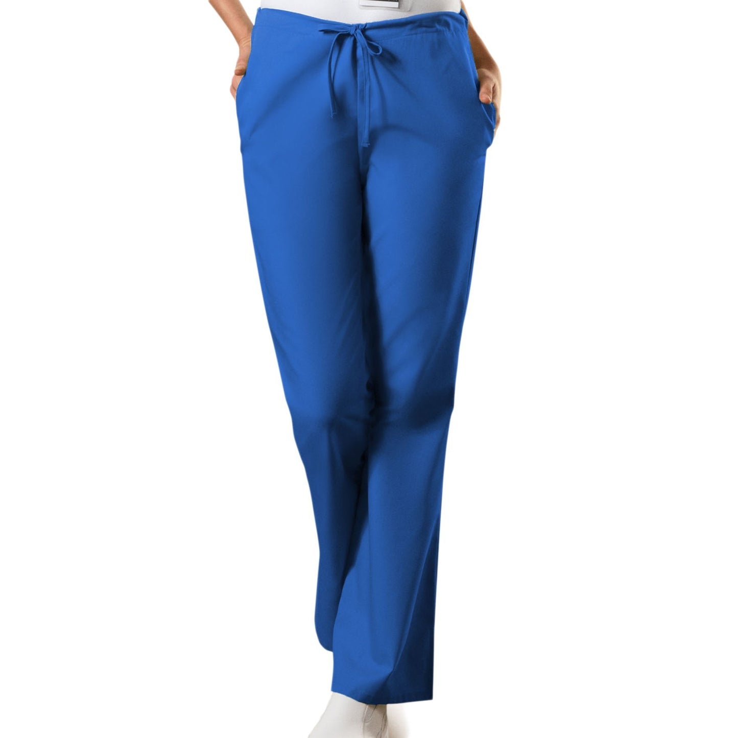 Cherokee Workwear 4101 Scrubs Pants Women's Natural Rise Flare Leg Drawstring Royal