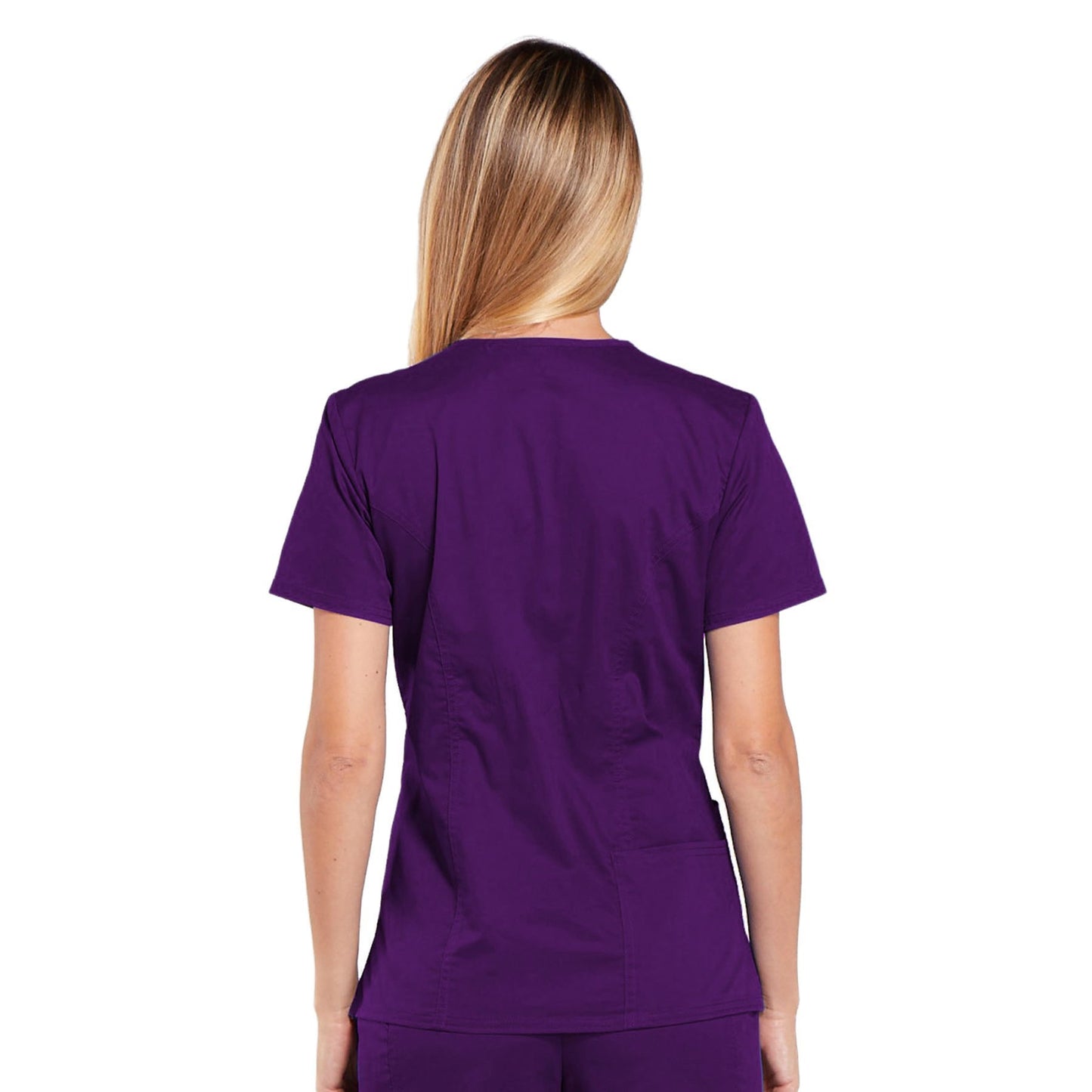 Cherokee Core Stretch 4710 Scrubs Top Women's V-Neck Eggplant 3XL