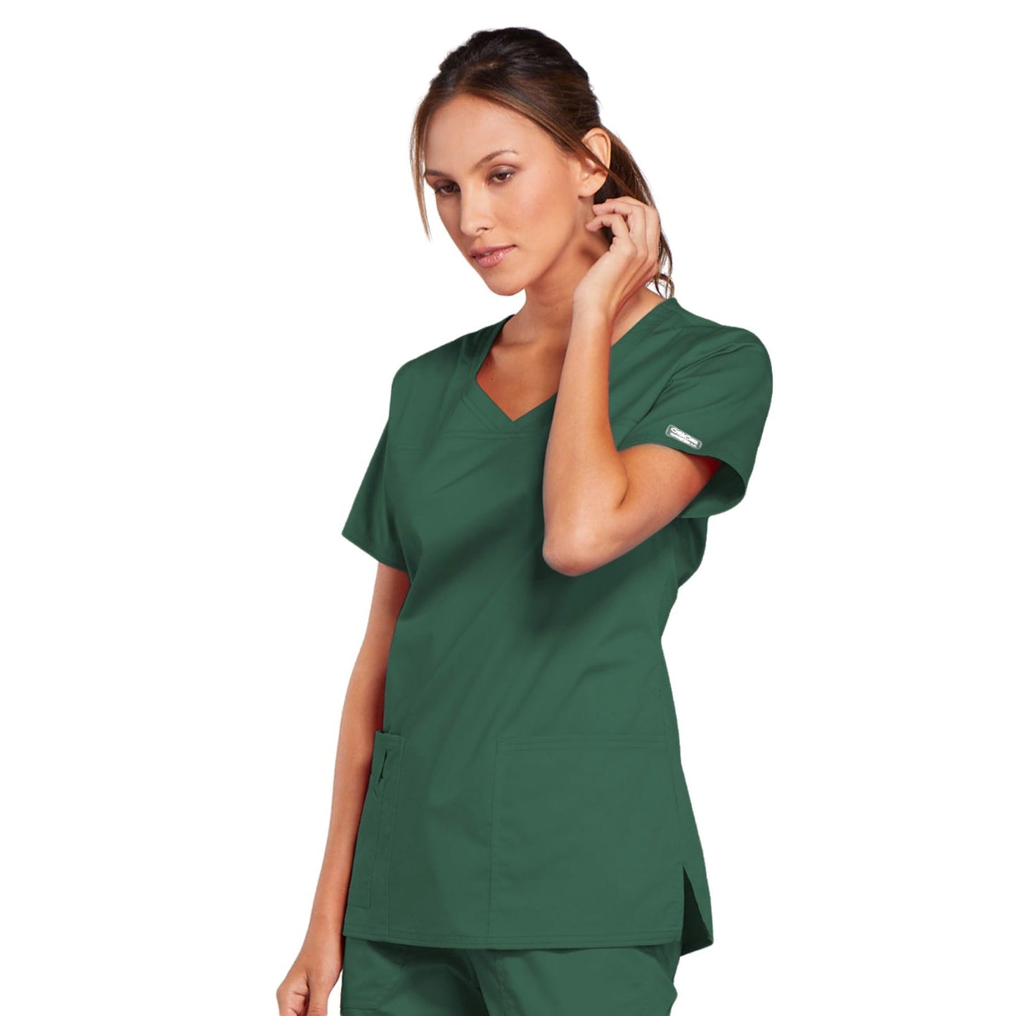 Cherokee Core Stretch 4727 Scrubs Top Women's V-Neck Hunter Green 4XL