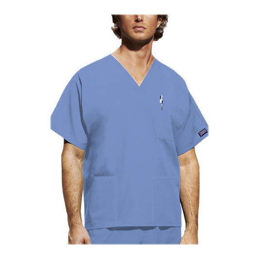 Cherokee Workwear Top WW Unisex Unisex V-Neck Top Ciel