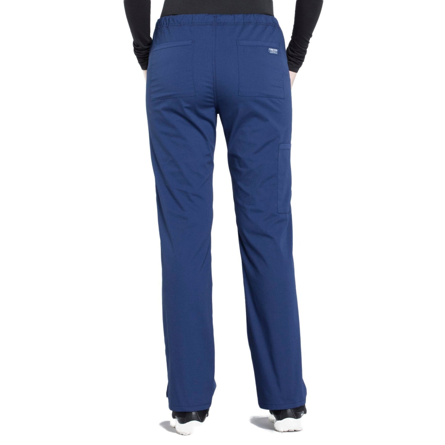 Cherokee Workwear Professionals WW160 Scrubs Pants Women's Mid Rise Straight Leg Drawstring Navy 3XL