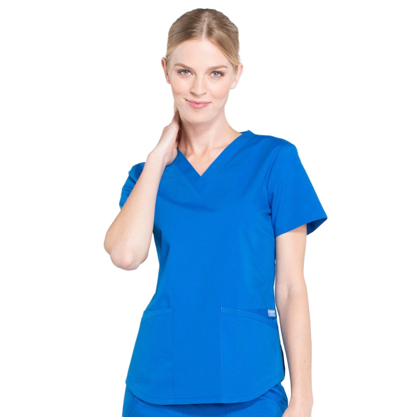 Cherokee Workwear Professionals WW665 Scrubs Top Women's V-Neck Royal