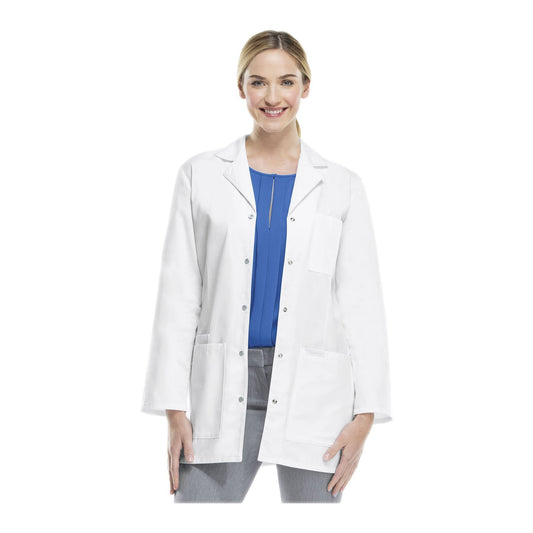 Cherokee Lab Coats Professional Whites 32" Snap Front Lab Coat White Lab Coats