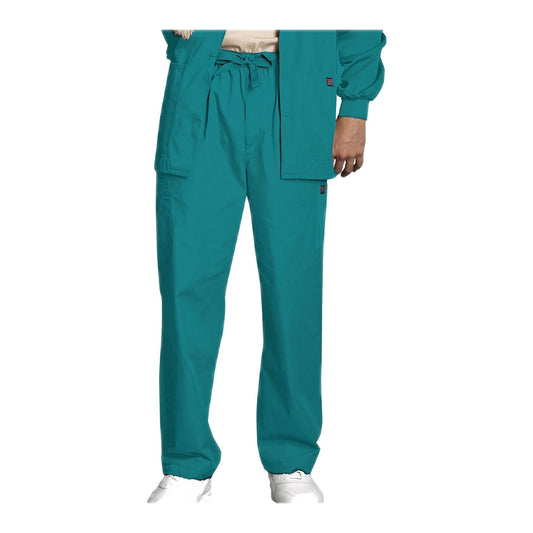 Cherokee Workwear Pant WW Men's Men's Drawstring Cargo Pant Teal Pant