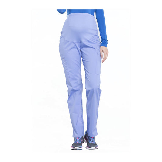 Cherokee Workwear Pant WW Professionals Maternity Straight Leg Pant Ciel Blue Pant