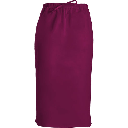 Cherokee Workwear Skirt WW 30" Drawstring Skirt Wine Skirt