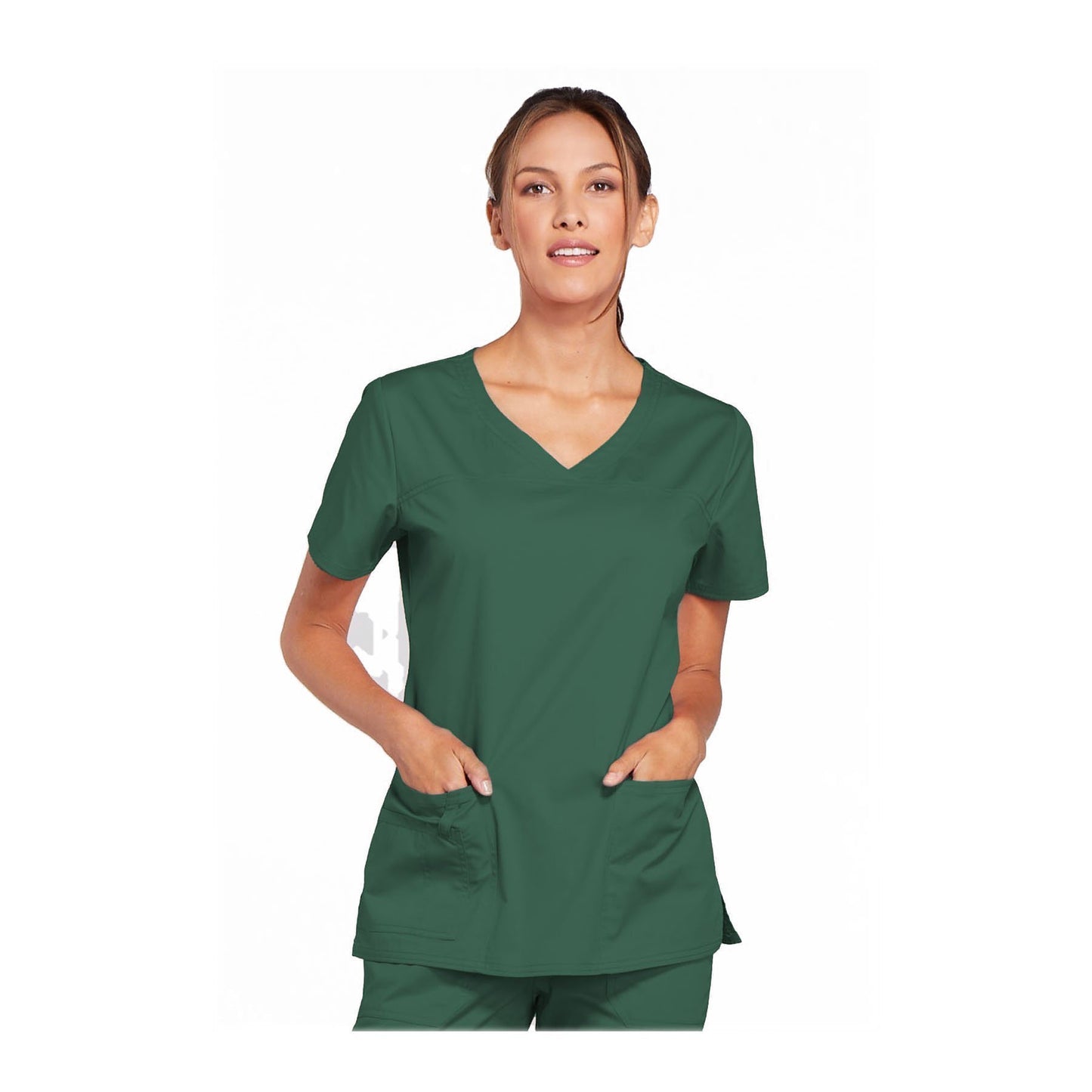 Cherokee Scrubs Workwear 4727 WW Core Stretch Top Modern Classic Hunter Top