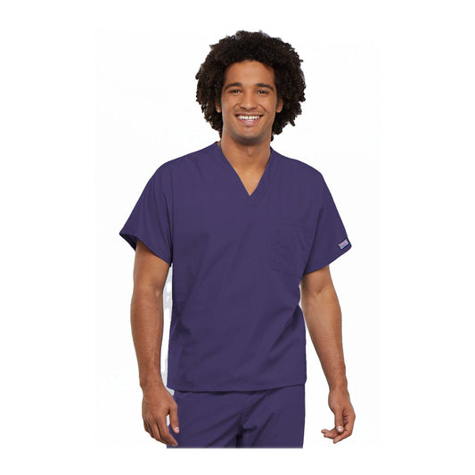 Cherokee Workwear Top WW Unisex Unisex V-Neck Tunic Grape Top