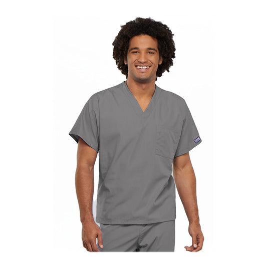 Cherokee Workwear Top WW Unisex Unisex V-Neck Tunic Grey Top