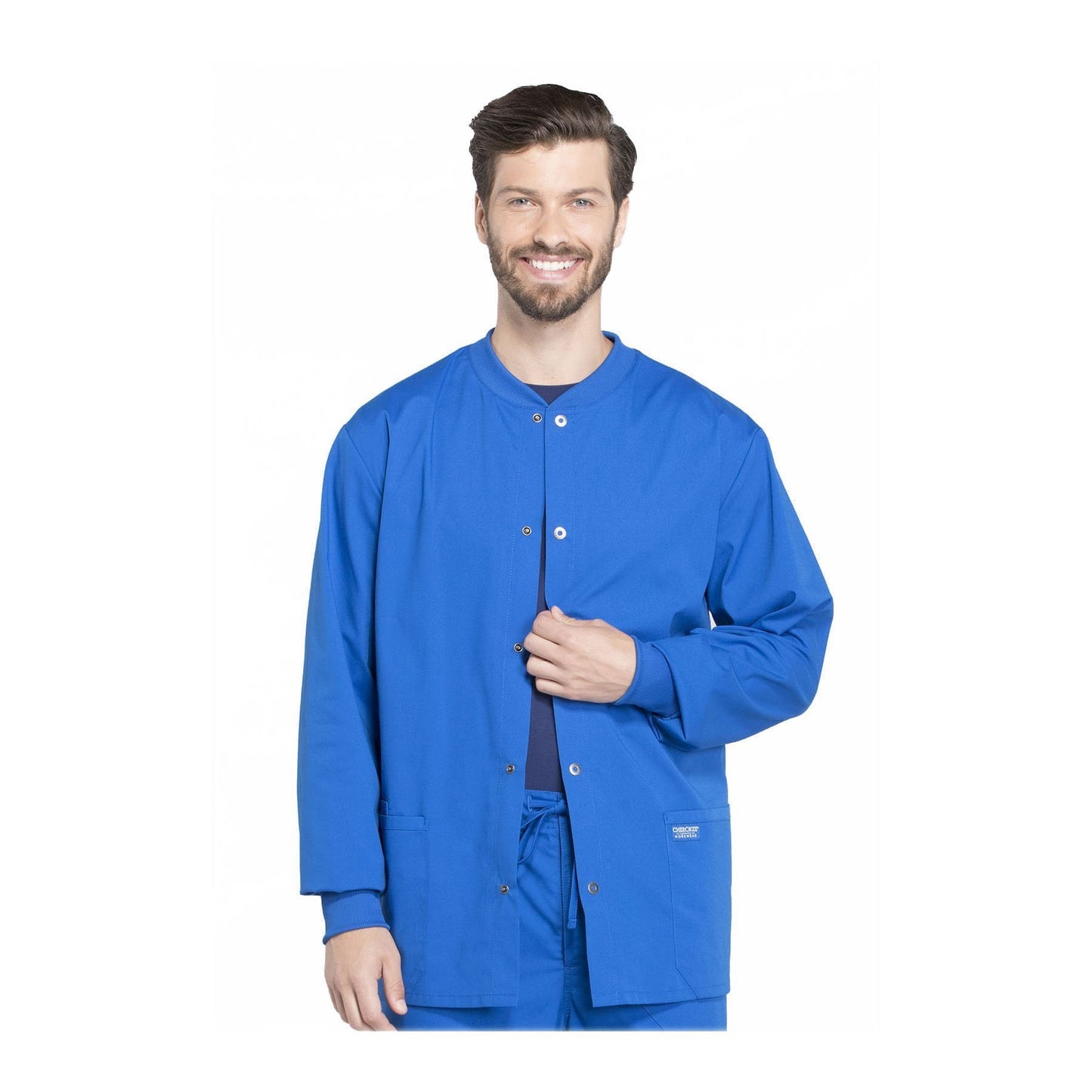 Cherokee Workwear Warm Up Jacket WW Professionals Mens Men's Warm-up Jacket Royal Warm Up Jacket