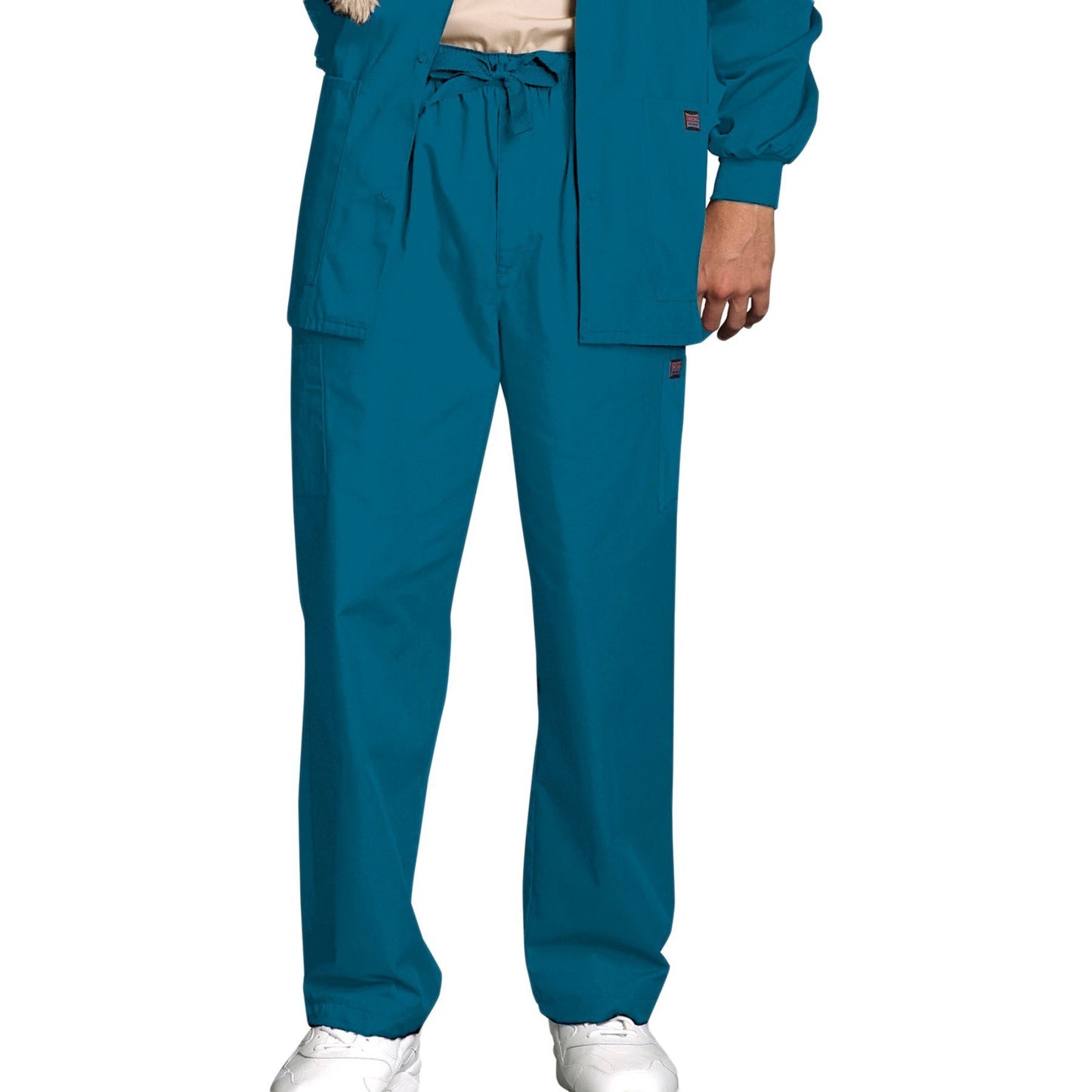 Cherokee Workwear 4000 Scrubs Pants Men's Drawstring Cargo Caribbean Blue
