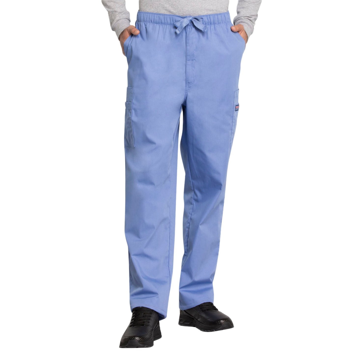 Cherokee Workwear 4000 Scrubs Pants Men's Drawstring Cargo Ciel Blue