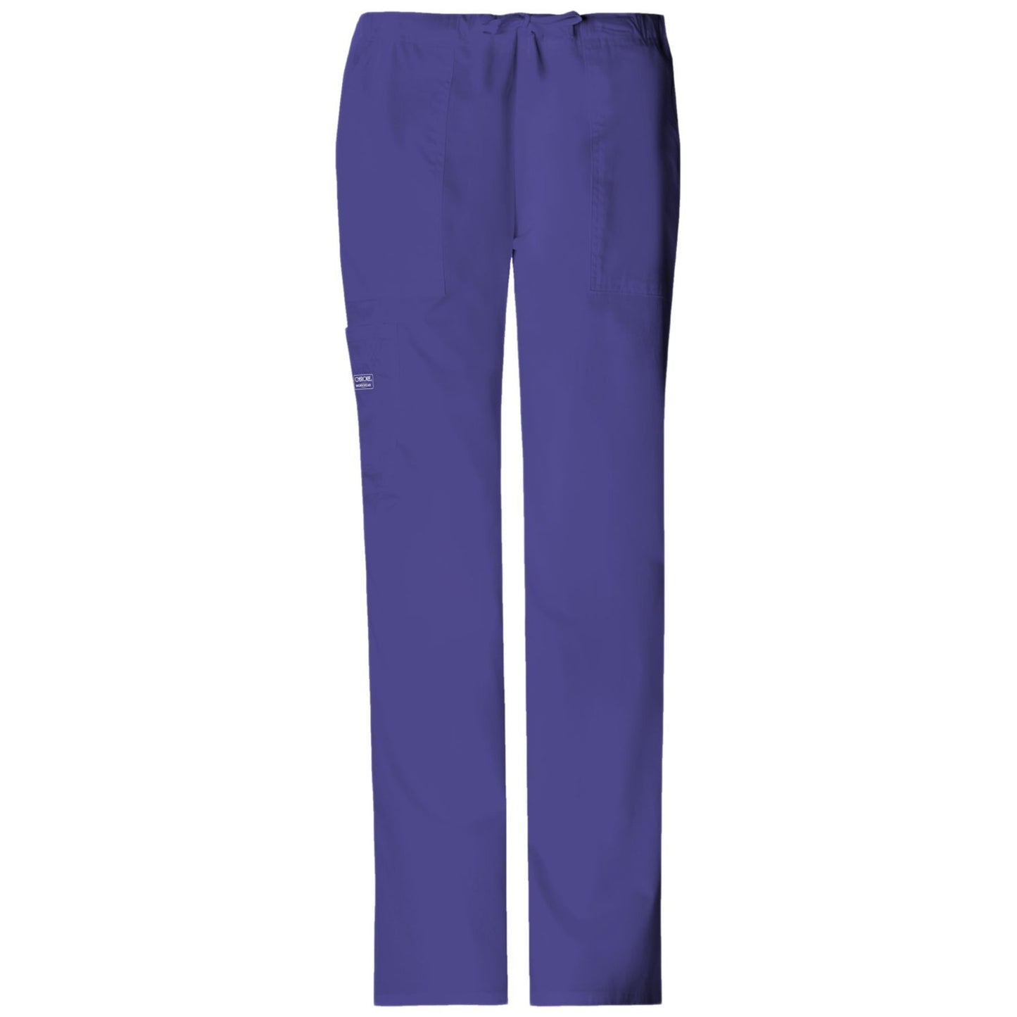 Cherokee Workwear Core Stretch 4044 Scrubs Pants Women's Mid Rise Drawstring Cargo Grape