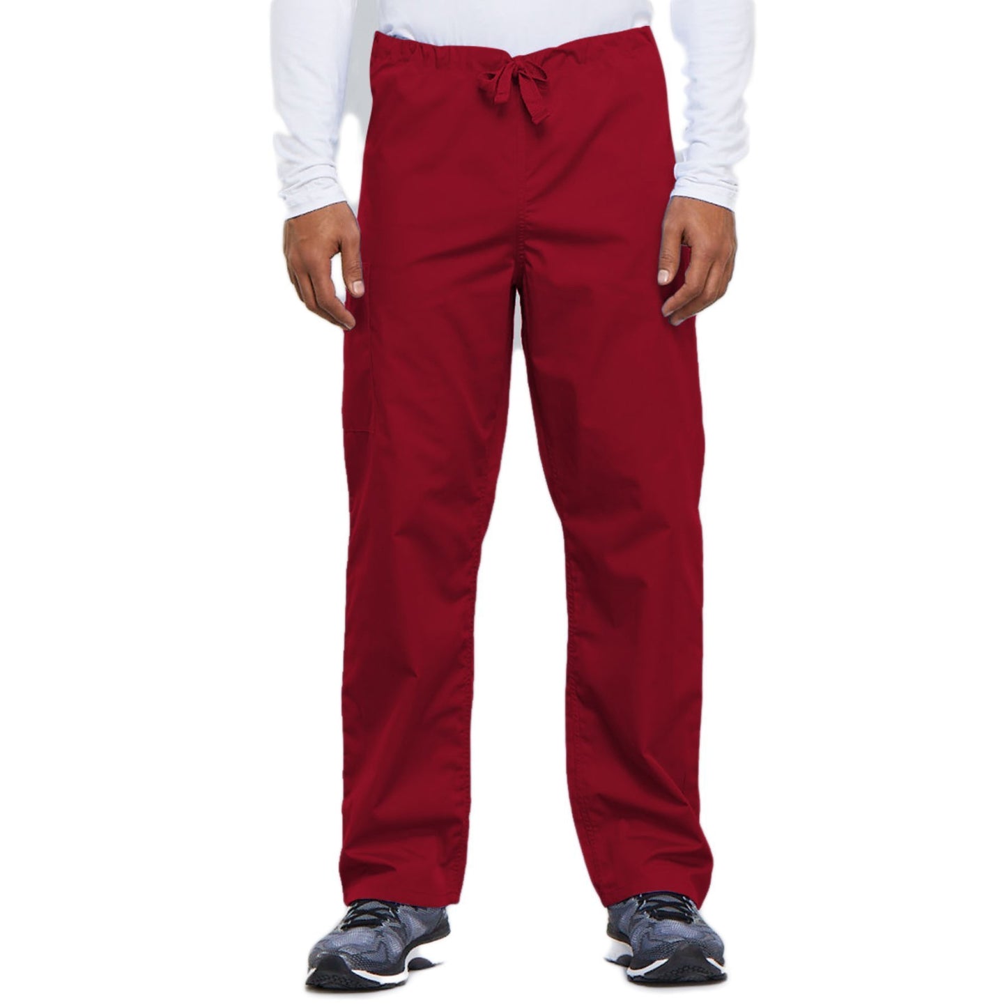 Cherokee Workwear 4100 Scrubs Pants Unisex Drawstring Cargo Red