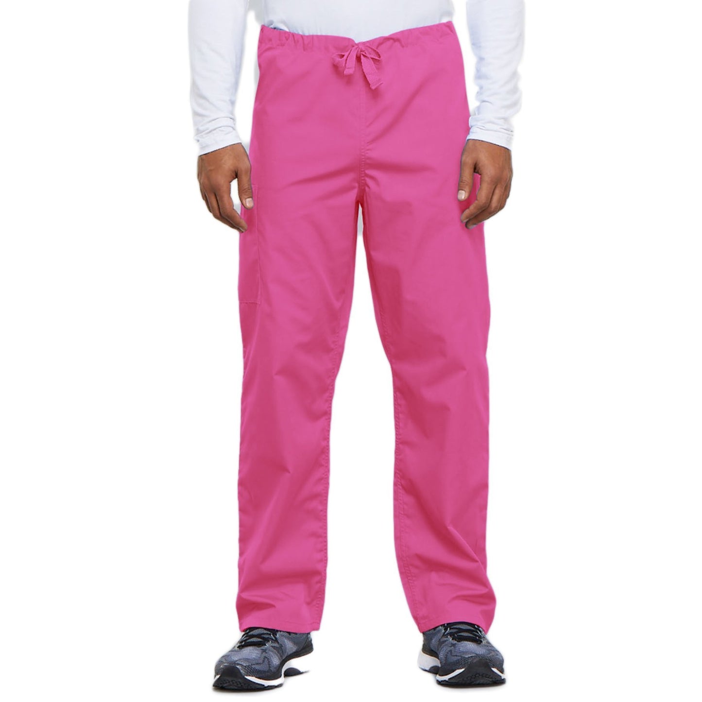 Cherokee Workwear 4100 Scrubs Pants Unisex Drawstring Cargo Shocking Pink