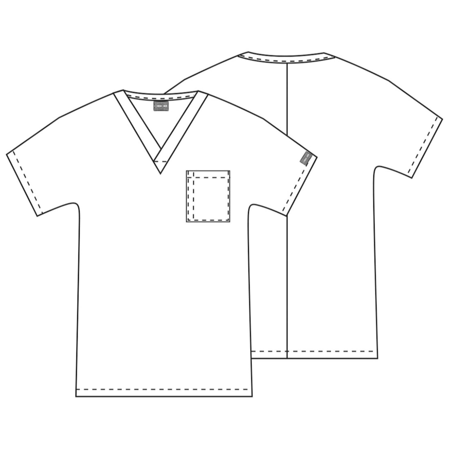 Cherokee Workwear 4777 Scrubs Top Unisex V-Neck Tunic. Shocking Pink 5XL