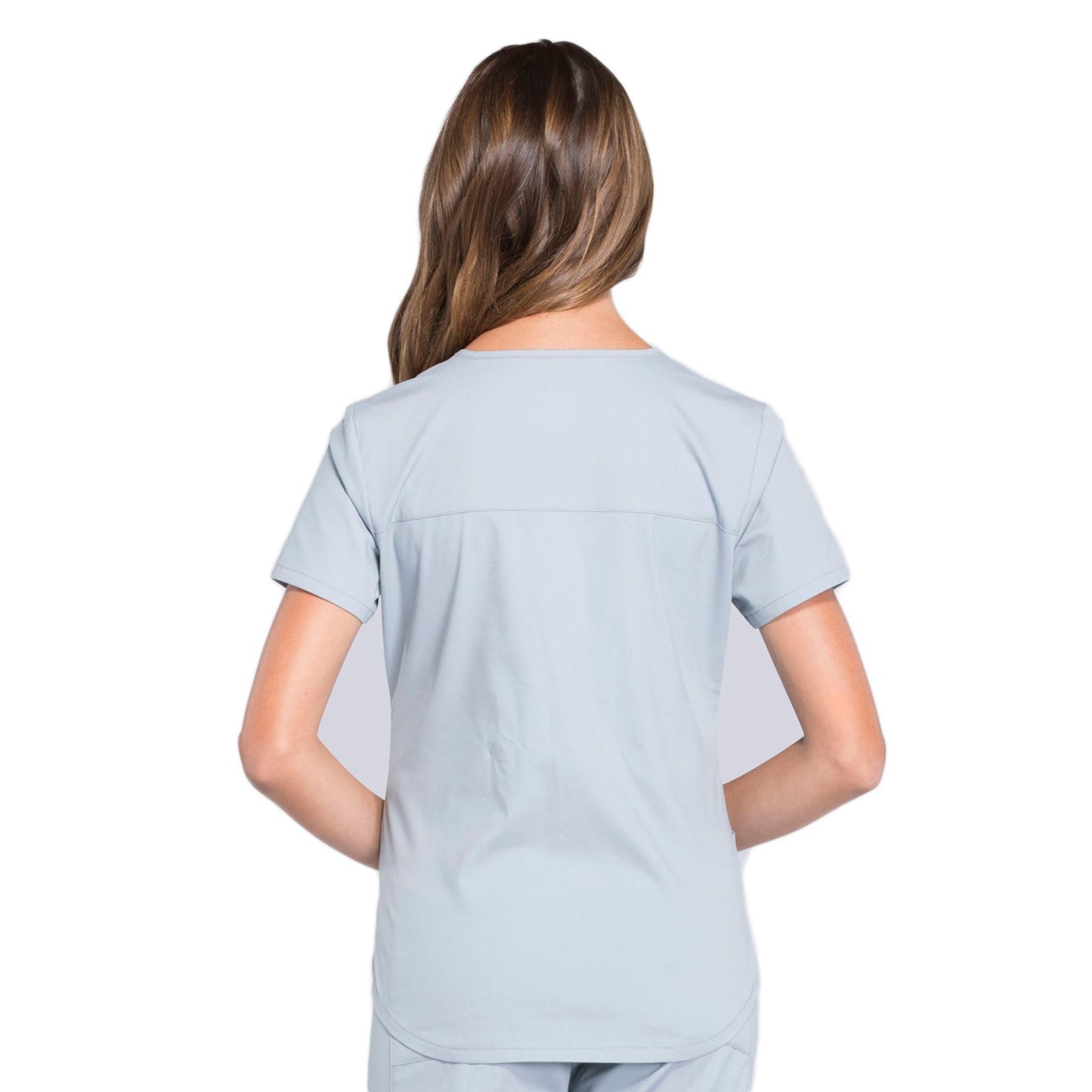 Cherokee Workwear Professionals WW665 Scrubs Top Women's V-Neck Grey 3XL
