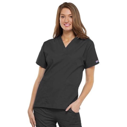 Cherokee Workwear 4700 Scrubs Top Women's V-Neck Pewter