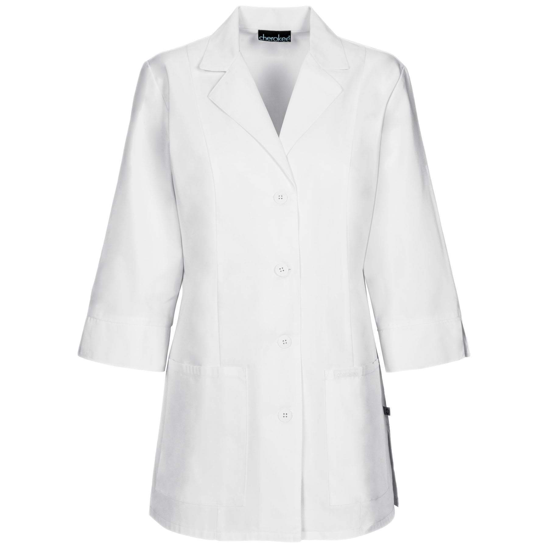  Cherokee Lab Coats Professional Whites with Certainty 30" 3/4 Sleeve Lab Coat White Lab Coats