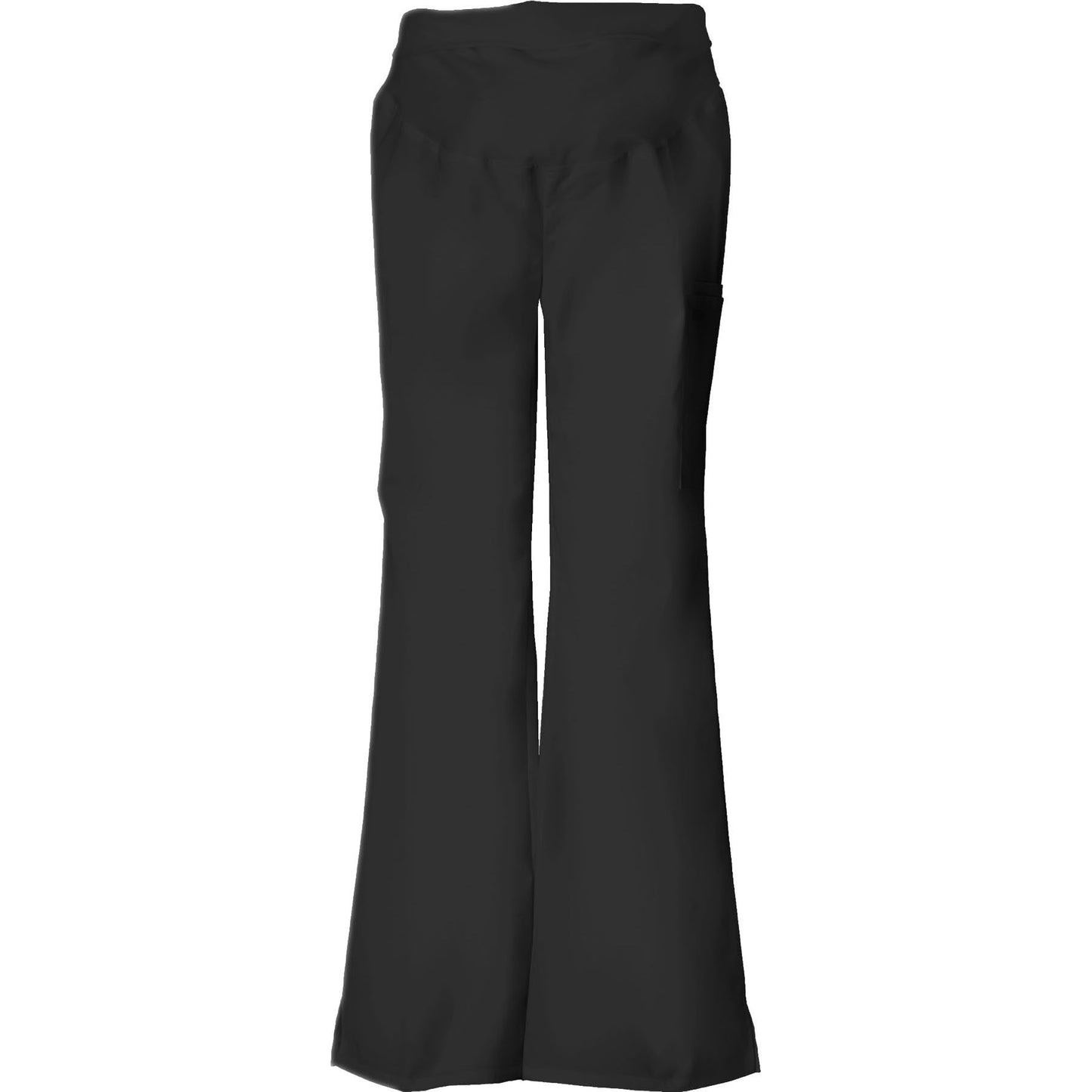 Cherokee Scrub Pants Flexibles Maternity Knit Waist Pull-On Pant Black Pant