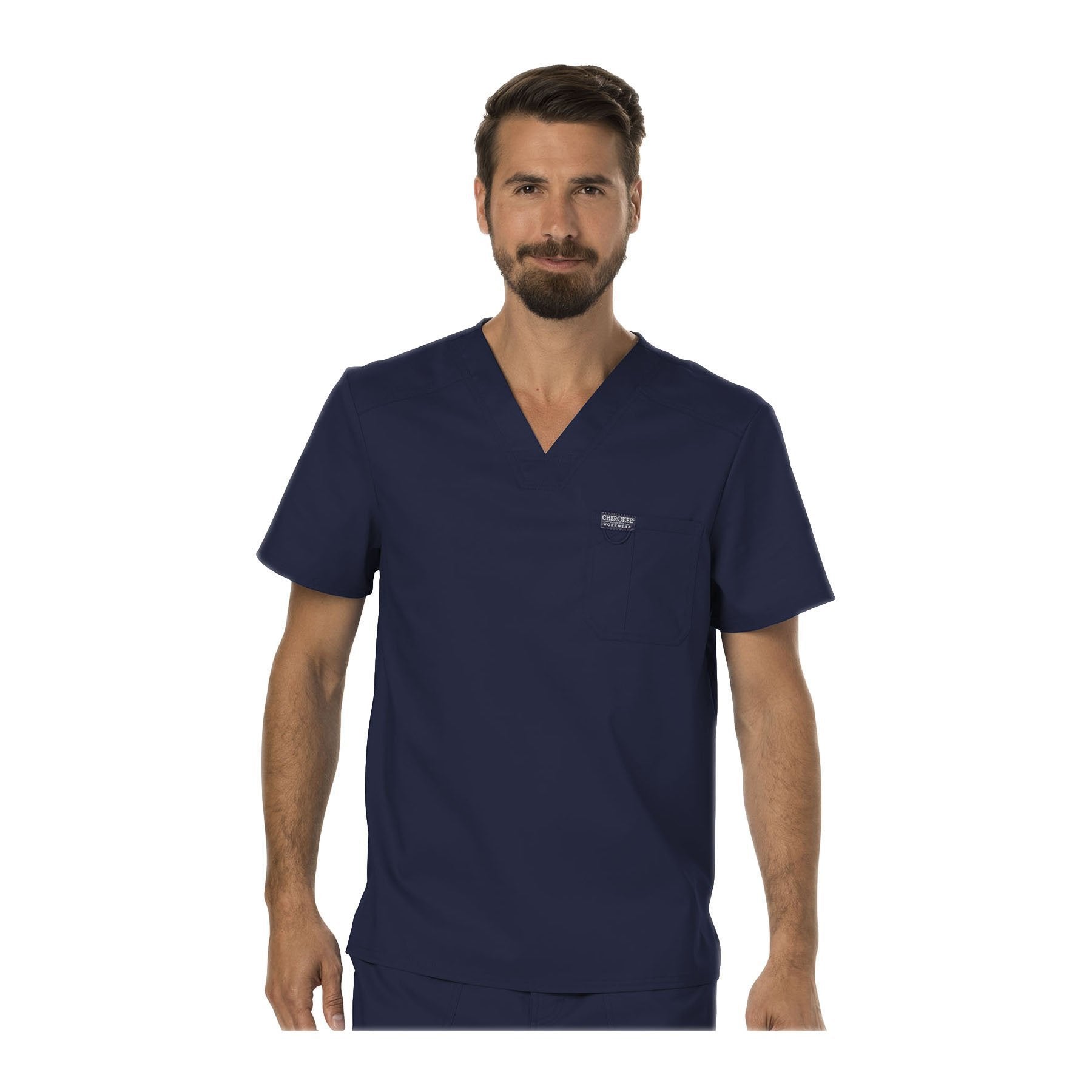 Cherokee Scrubs Workwear WW690 WW Revolution Mens Top Mens Navy Top