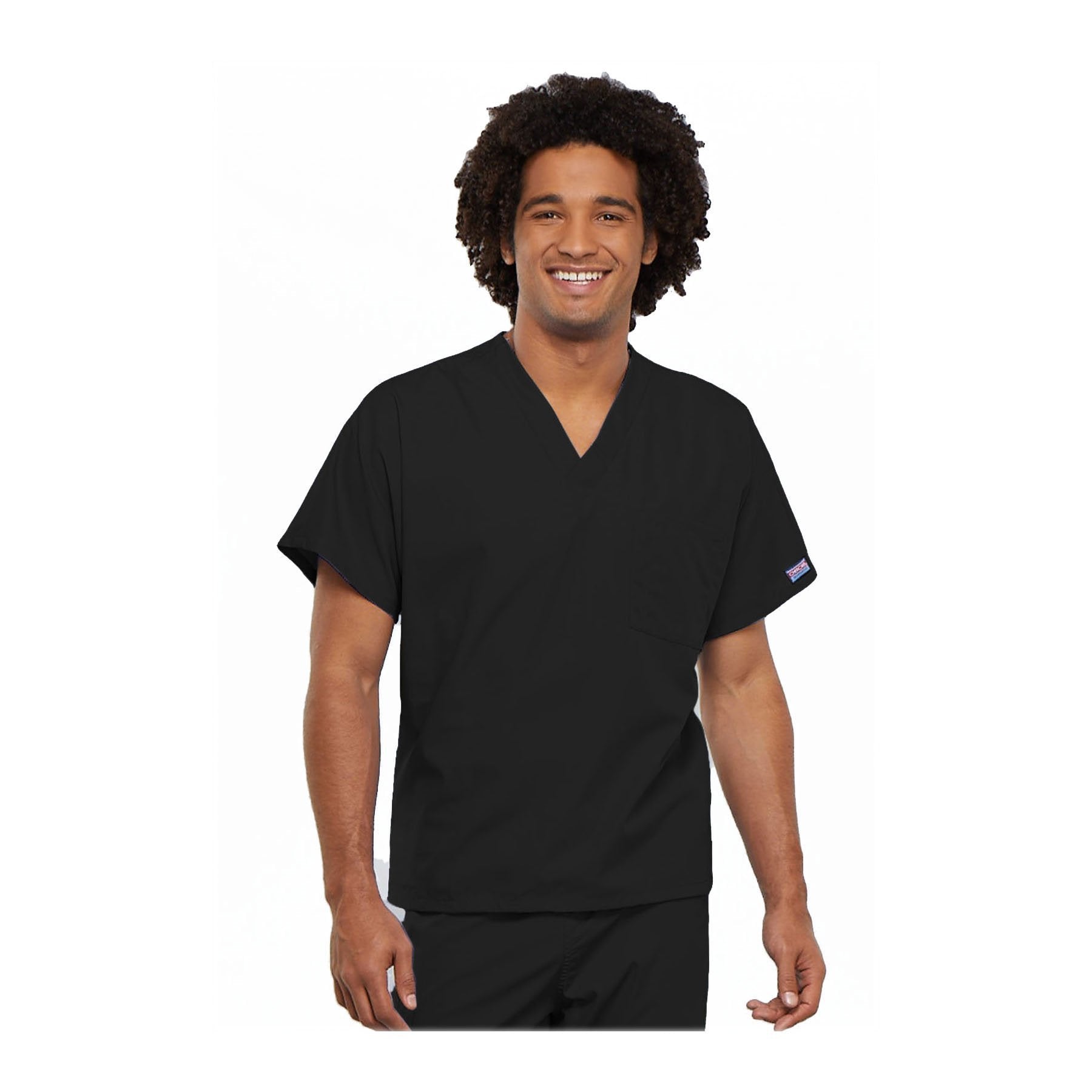 Cherokee Workwear Top WW Unisex Unisex V-Neck Tunic Black Top