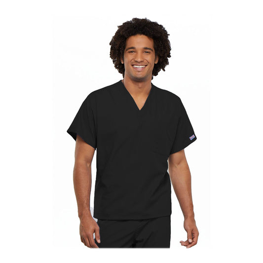 Cherokee Workwear Top WW Unisex Unisex V-Neck Tunic Black Top