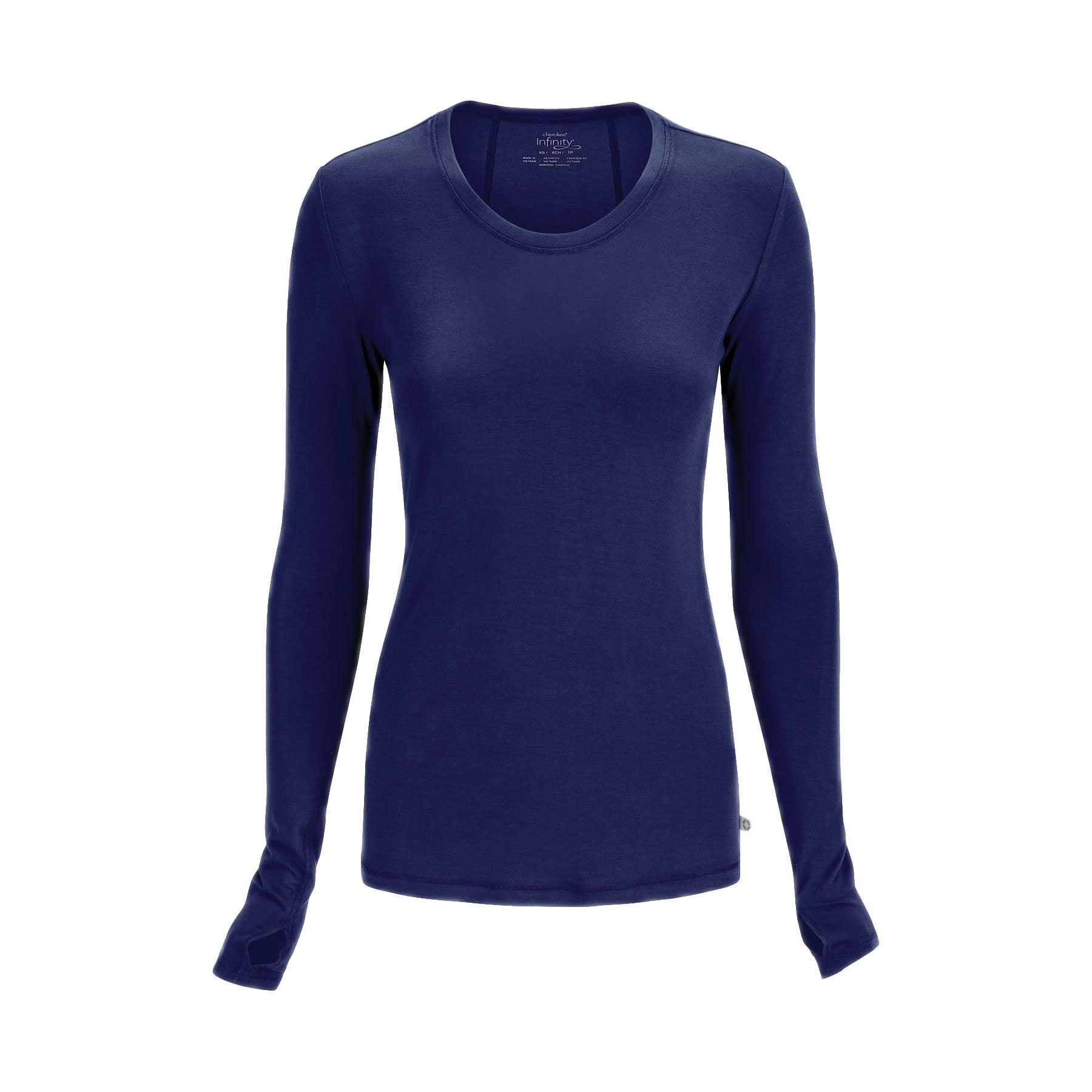 Cherokee Underscrubs Infinity Long Sleeve Underscrub Knit Tee Navy Underscrubs